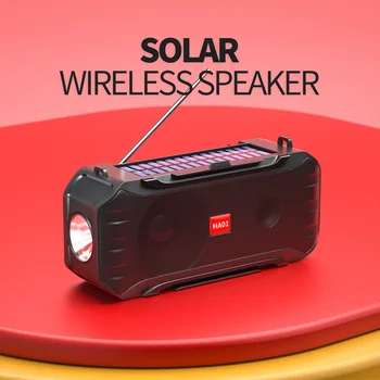 Преносим Водоустойчив Bluetooth говорител, Саундбокс на слънчевата енергия, Безжичен субуфер, 360 Стерео Съраунд FM Boombox, Бас музикален плейър
