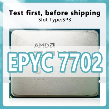 EPYC 7702 ПРОЦЕСОР 7 нм 64 Ядра 128 потоци 2,0 Ghz, 256 MB 200 W процесора Конектор SP3 За Дънна платка за сървър H11SSL-i 7702