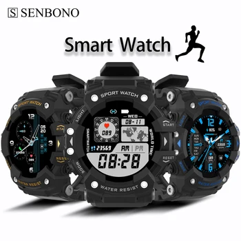 SENBONO LC11 IP68 Водоустойчив Мъжки smart-часовници, Спортни часовници на открито, Умни часовници За мъже, Spo2/HR/ BP, Фитнес тракер, Умни часовници