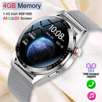 2023 Смарт часовници с Bluetooth-разговори, AMOLED-екран, винаги показване на времето, 4 GB Локална Музика, Спортни Умен часовник За Мъже И Жени За Xiaomi IOS