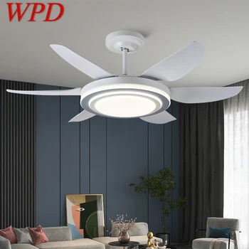 Светлина фен WPD, скандинавски led вентилатор на тавана, модерен минималистичен ресторант, дневен тракт, спалня, търговска електрически вентилатор
