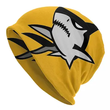 Модни шапки Angry Shark Bonnet Hat Skullies Beanies Caps