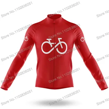 Велосипедна облекло 2023 Bike Forever, Мъжка велосипедна фланелка, Червени тениски за пътят мотори с дълъг ръкав, Колоездене, ризи, Блузи МТБ Road Роп