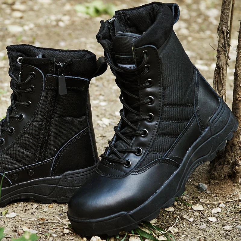 Тактически военни обувки за бойна подготовка, мъжки и дамски обувки за лов, пешеходен туризъм, скално катерене, нескользящая дишаща кожена обувки 35 46