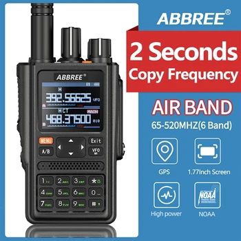 ABBREE AR-F8 GPS Автоматично Копиране на Честотата на Преносими Радиостанции 136-520 Mhz Air Band Полнодиапазонная честотата на Откриване на CTCSS Едно Радио