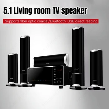 5.1 Тонколони за домашно кино K-song Set TV Безжични колони за Съраунд звук Bluetooth Субуфер Компютър, Мобилен телефон Проектор Универсален