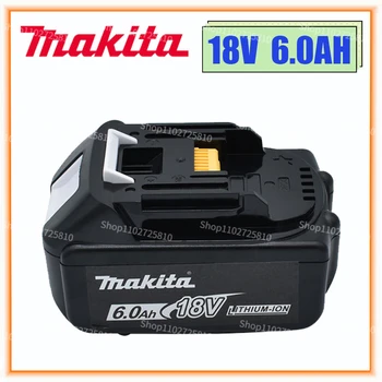 Makita 100% оригинална акумулаторна батерия за електрически инструменти 18V 6.0 Ah с led литиево-йонна батерия заместител на LXT BL1860B BL1860 BL1850