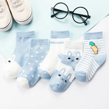 5 Чифта Пролетно-есенни чорапи за бебета, Летни детски чорапи за момичета, памучни чорапи за новородени момчета, Дрехи за деца, Аксесоари