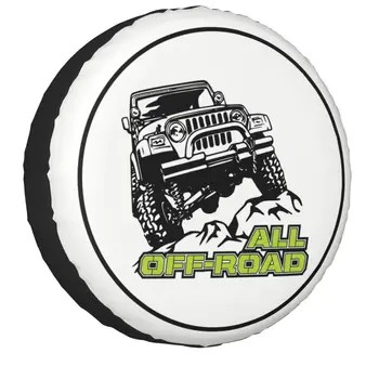 Калъф за резервна гума 4X4 All Off Road Adventure Универсален за теглича на Джип Hummer 4WD, протектор за планински гуми 14 