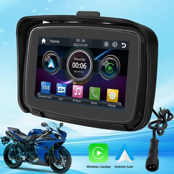 5-инчов сензорен външен IP67 Водоустойчив Bluetooth Външен преносим Специален навигатор за мотоциклети Поддържа CarPlay и Android Auto