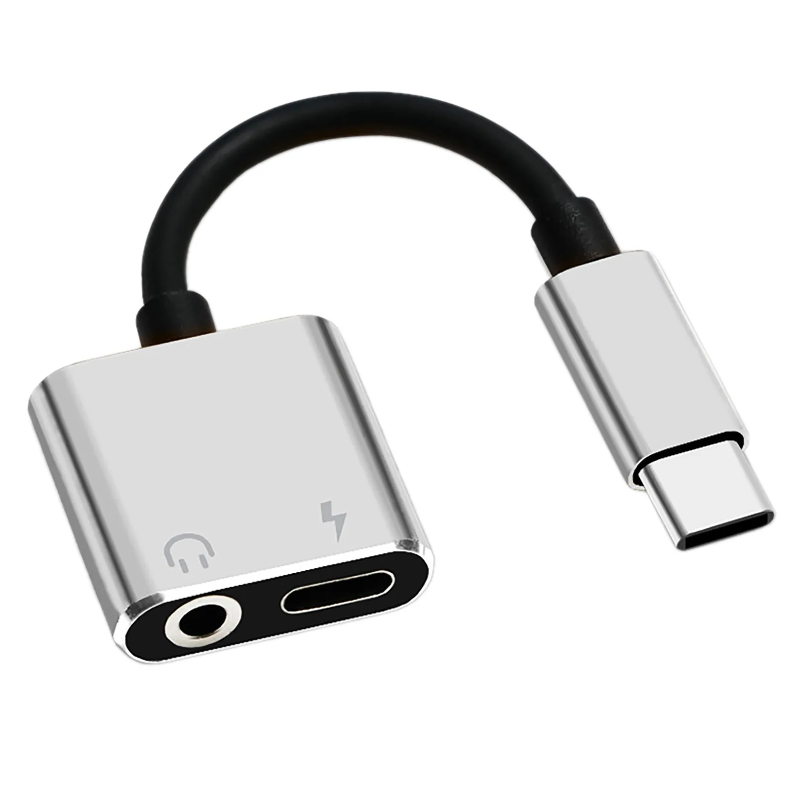 2 В 1 Конвертор USB Type C за 3,5 мм жак, Aux OTG Адаптер C USB удължителен кабел зарядно кабели, Адаптери за слушалки за Huawei, Xiaomi