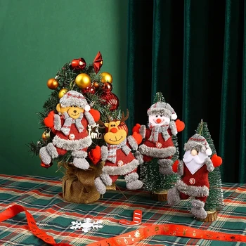 MissDeer 2024 Нова година Коледна Украса направи си САМ Коледен Подарък на Дядо Коледа, Снежен човек Дърво Окачване Кукла Висящи Украшения за Дома Noel