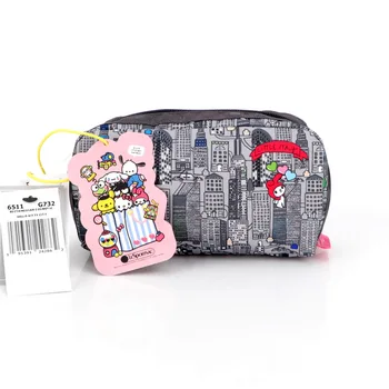 Дамски Тъканно чанта Lesportsac, чанта Hello Kitty, Миффи, Снупи, Тоторо, Модни Брезентовая Чанта За съхранение, Косметичка 6511 Medium