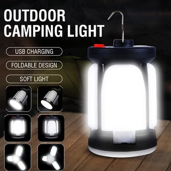 Преносим led лампа за къмпинг 6 режима на осветление Акумулаторна лампа за палатка Водоустойчив фенер за къмпинг 4500 mah Аварийно захранване