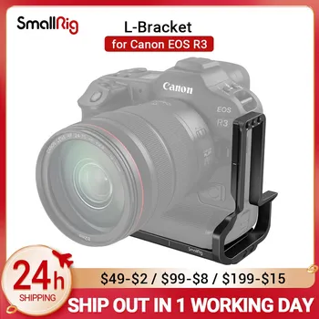 Камера SmallRig Cage Rig L-Образна скоба Sunhood за Canon EOS R3 Arca-съвместима страничната табела и укрепване печка 3628