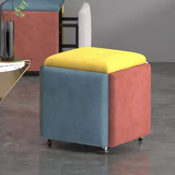 Малък стол, Комбиниран Кубче на Рубик, Домашен Штабелируемый Преносим стол, Модерен минималистичен за хол, Холна маса, мебели