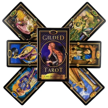 Позлатен колода карти Таро, Издание за гадаене на английски език, Традиционни настолни игри за гадаене