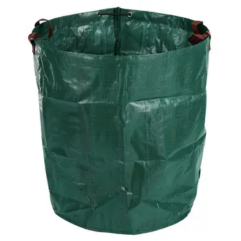Градински торба за боклук с обем 270 л, Голям здрав Водоустойчив Тежкотоварни за многократна употреба Сгъваема Торба за боклук и билки